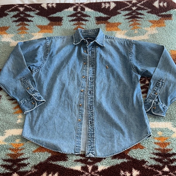 Ralph Lauren Blue Button Down Shirt - Picture 1 of 5